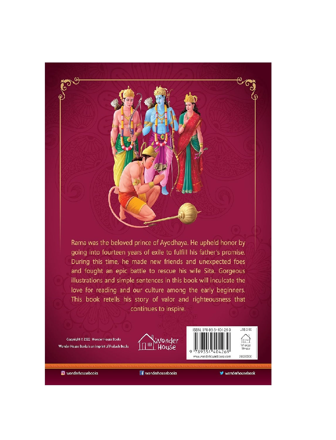 Tales from Adventures of Rama For Children: Indian Mythology Book