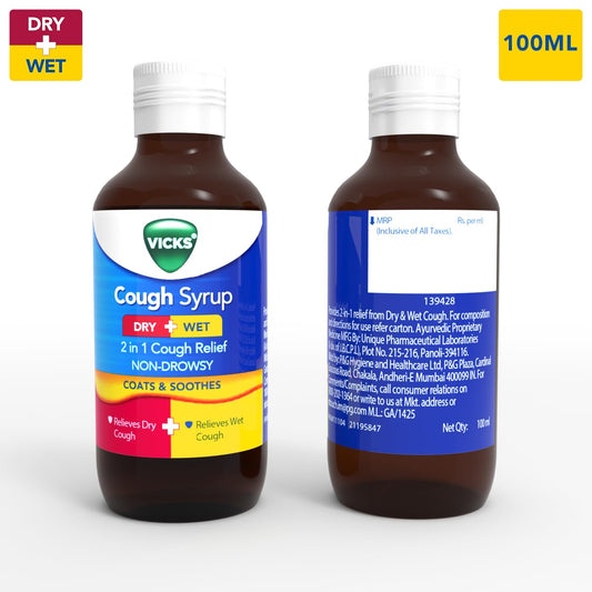 Vicks Cough Syrup, 100ml Bottle