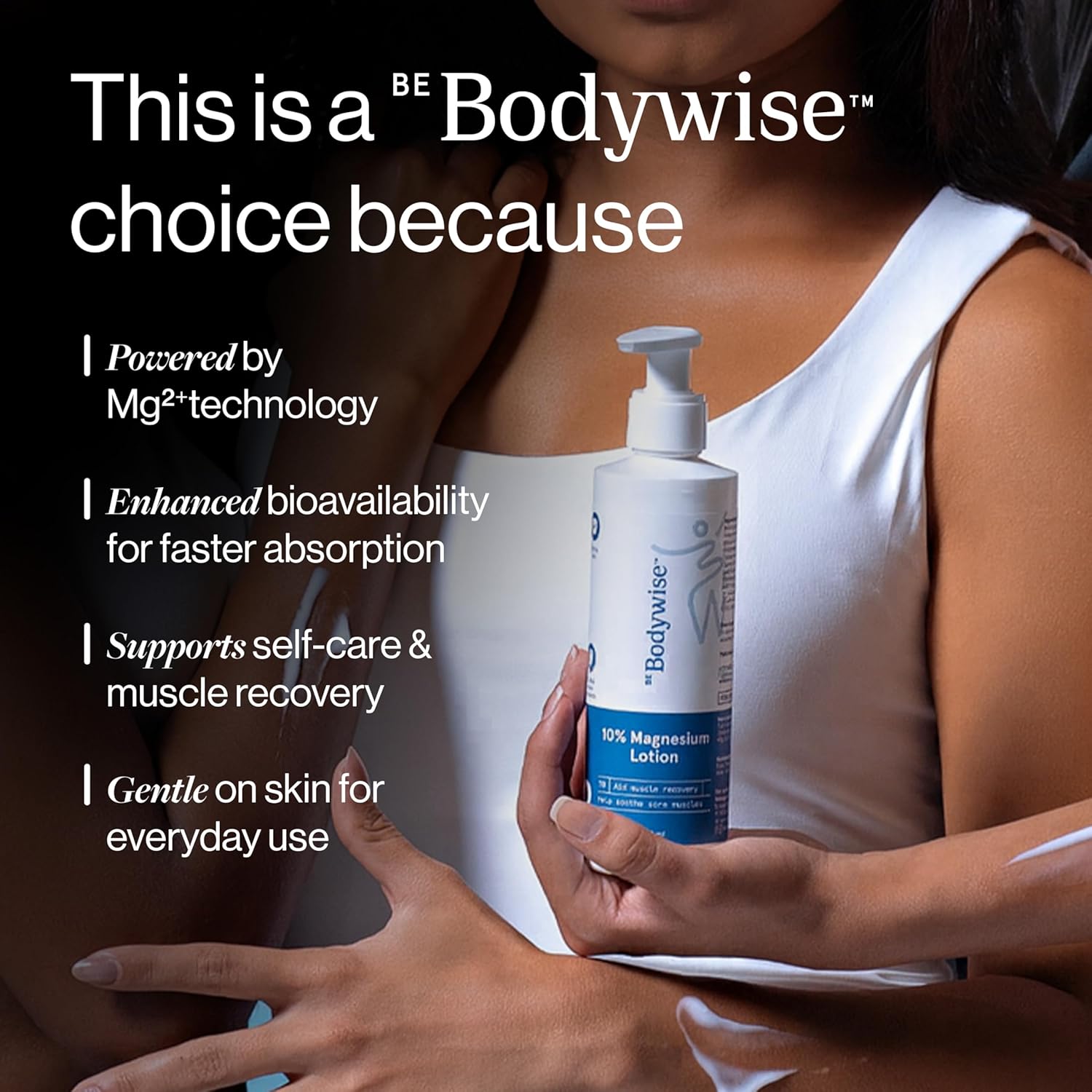 BeBodywise 10% Magnesium Body Lotion for Muscle Soreness & Cramps With Lavender Oil & Shea Butter - 200 ml