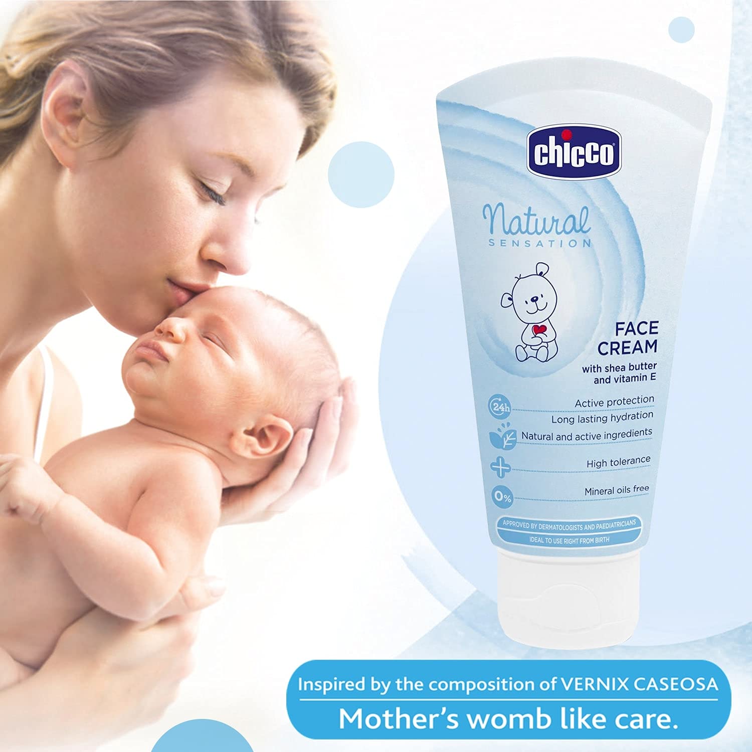 Chicco Baby Moments Natural Sensation Face Cream (50 ml) Mother’s Womb Like Care