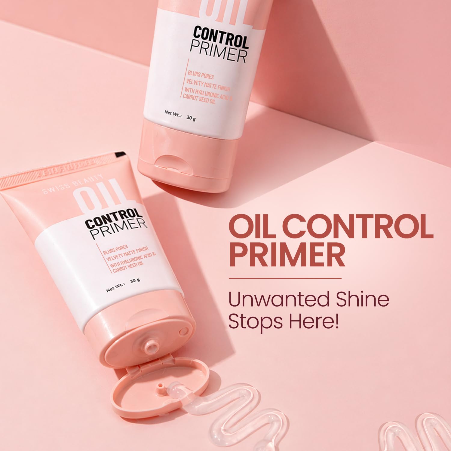 Swiss Beauty Oil Control Primer | Pore-Blurring | Smooth Matte Finish | Lightweight | Non-greasy