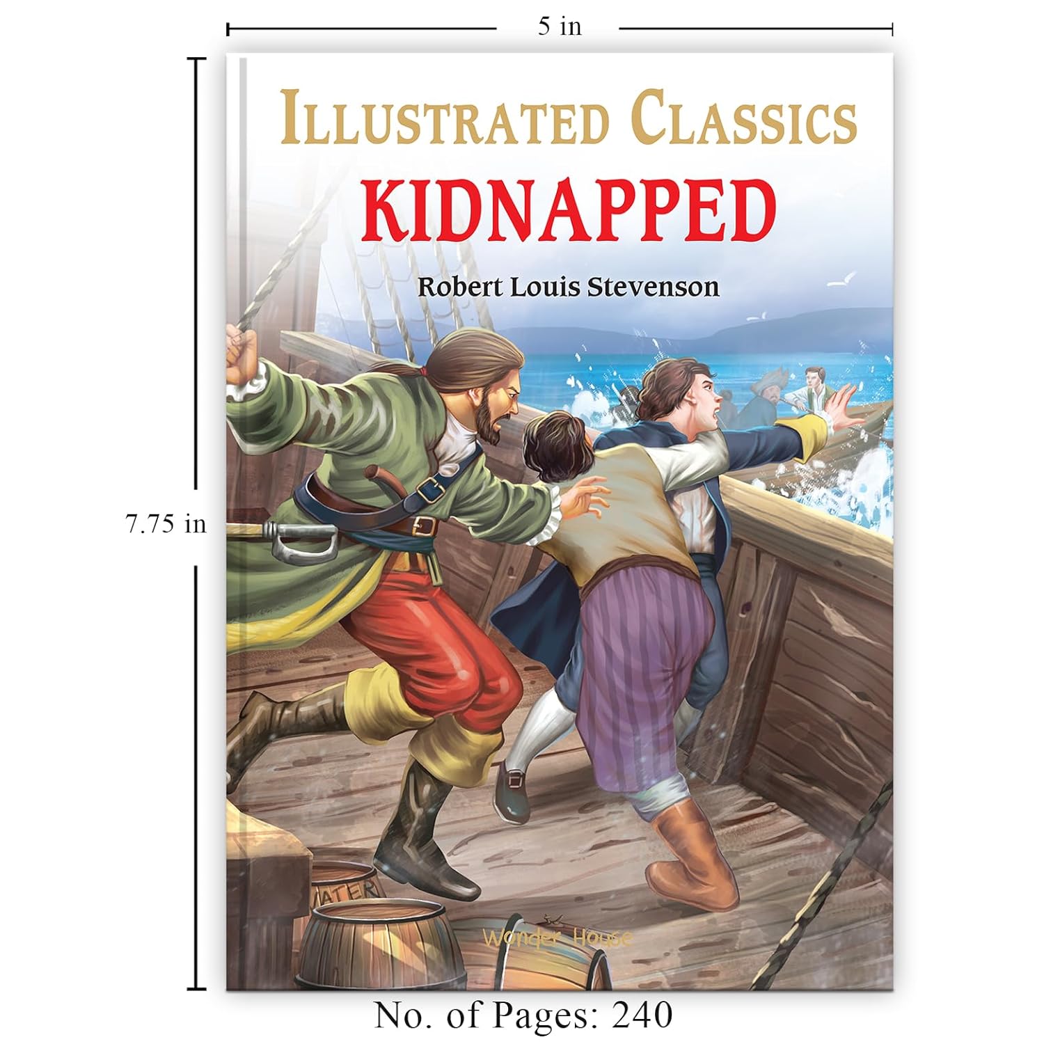 Kidnapped for Kids : Illustrated Abridged Children Classic English Novel with Review Questions Hardcover Book