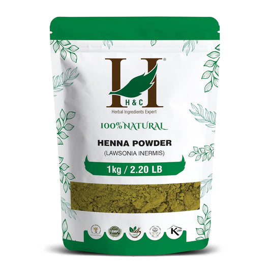 H&C Herbal Ingredients Expert Natural Henna Powder for Hair Coloring & Care - Herbal Mehndi Hair Dye, Long Lasting Color & Shine, Conditions Scalp and Soften Hair, Chemical Free & No Added Color, No Ammonia - 1 kg