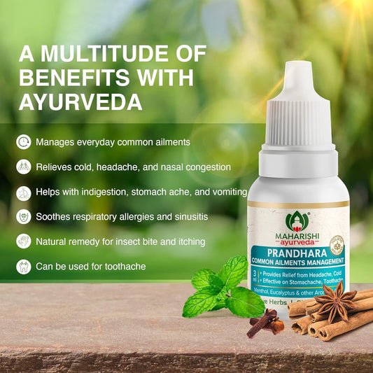Maharishi Ayurveda Prandhara Drop 3 ml For cold, headache and nasal congestion, , stomach ache and vomiting