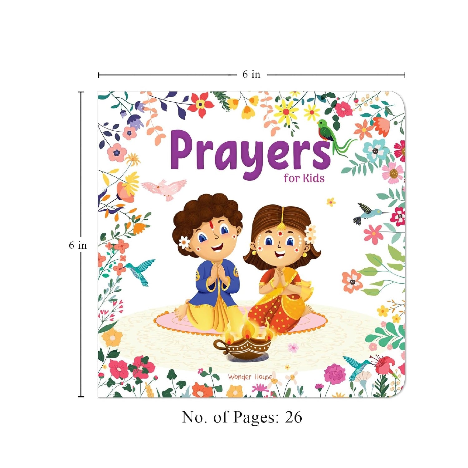 Prayers for Kids – Illustrated Prayer Book for Children: Simple Daily Prayers in English, Hindi & Sanskrit for Easy Understanding | Board Book