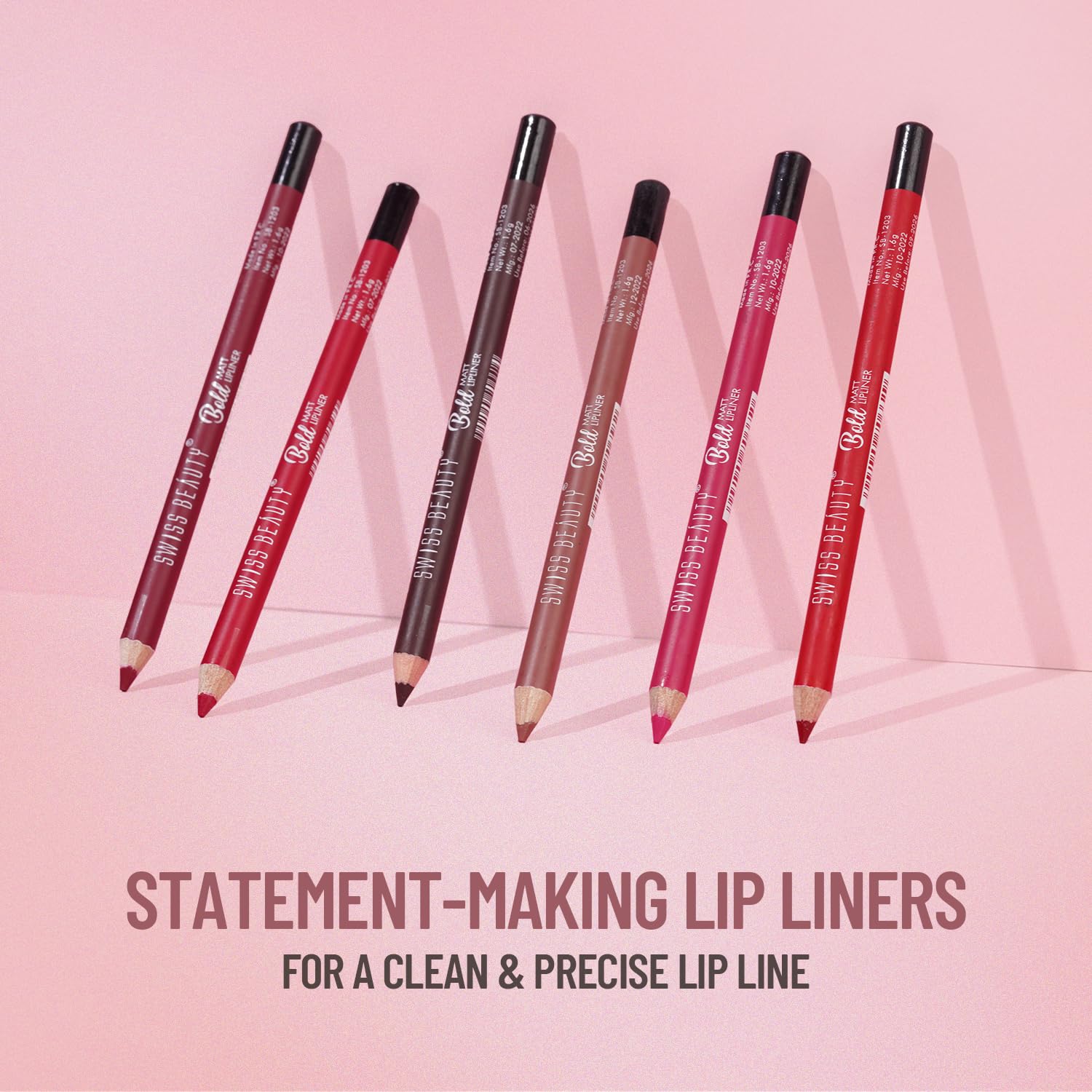 Swiss Beauty Bold Matt Lip Liner | Long-lasting |Matte Finish | Non-drying | Shade-11, 1.6gm