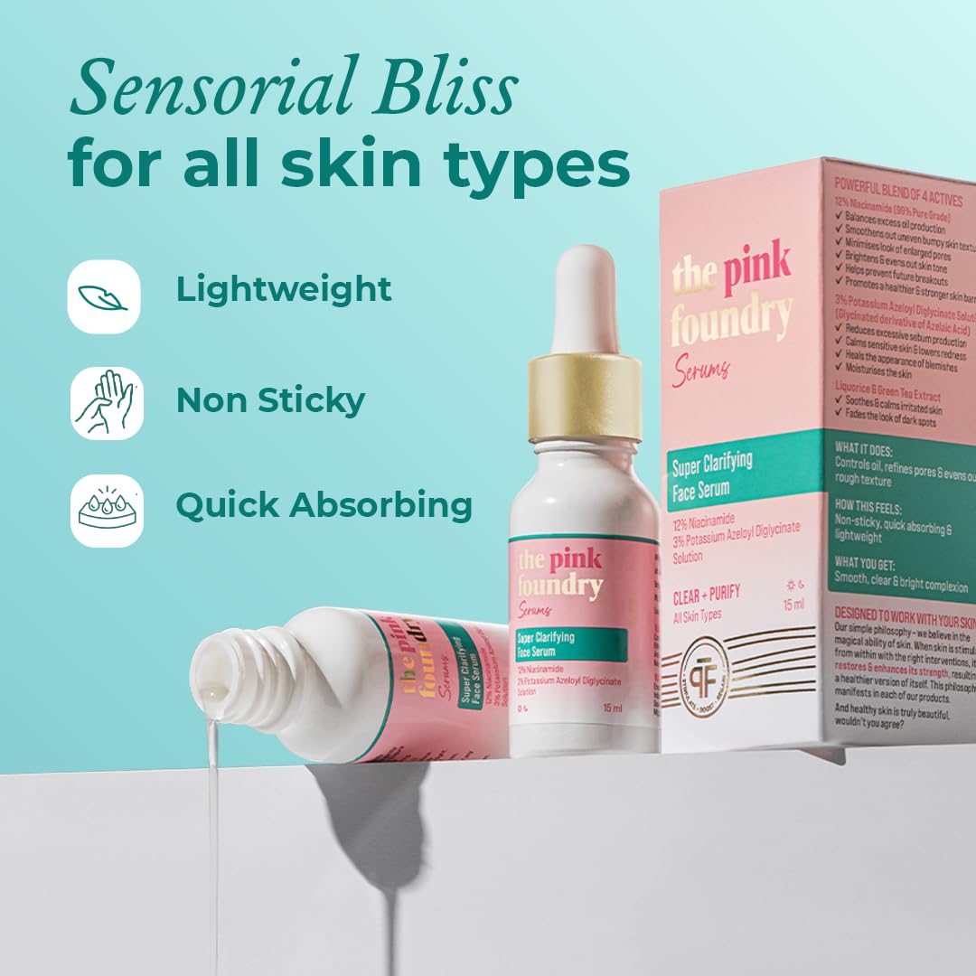 The Pink Foundry Super Clarifying Face Serum With 12% Niacinamide - 15ml
