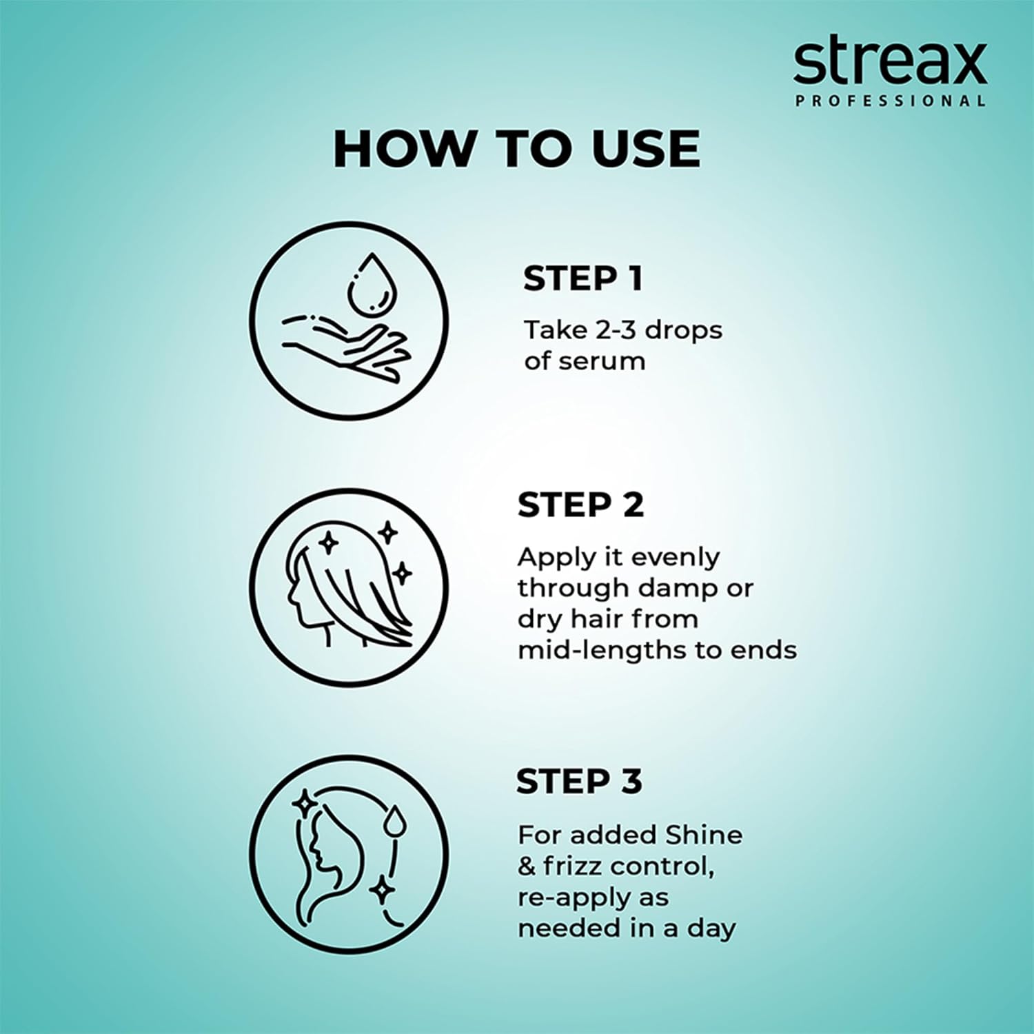 Streax Professional Vitariche Gloss Hair Serum, 200ml