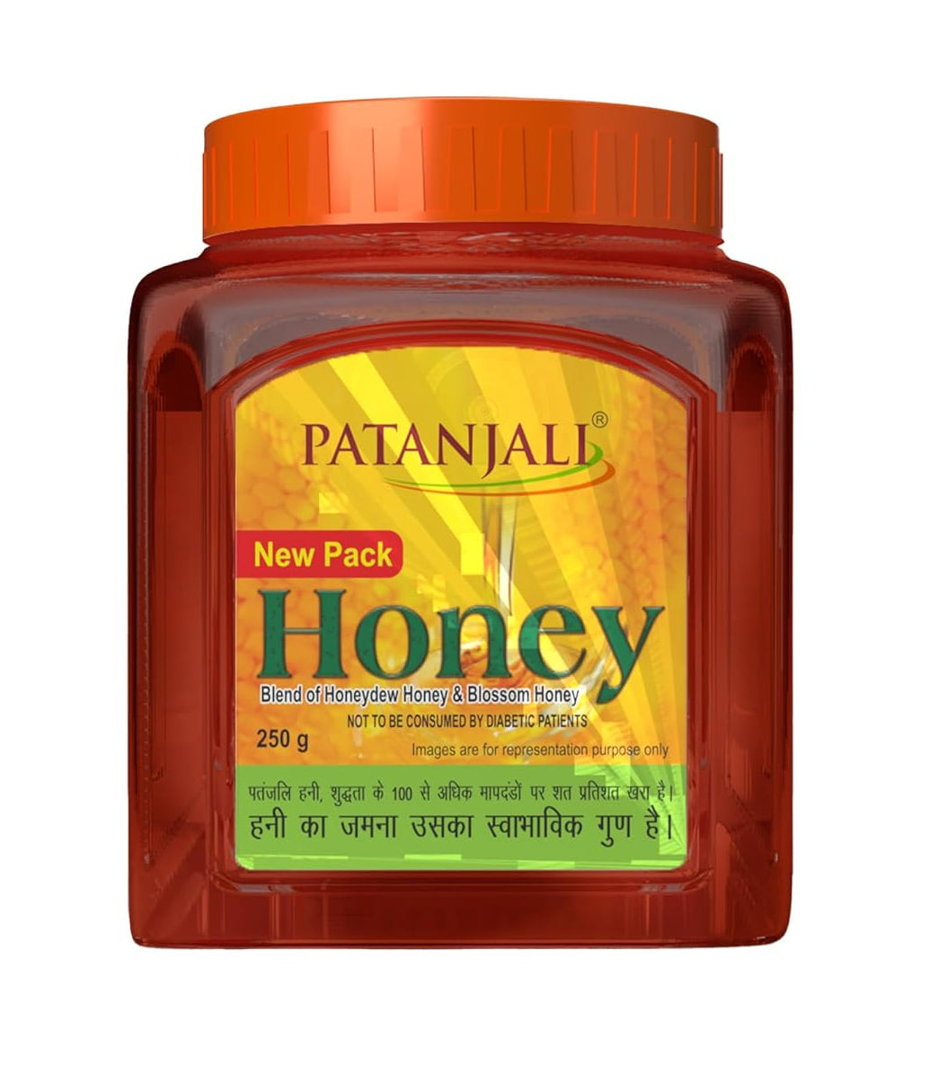 Patanjali Ayurveda Pure Honey 250g for cold, cough and fever reducing the body weight acidity