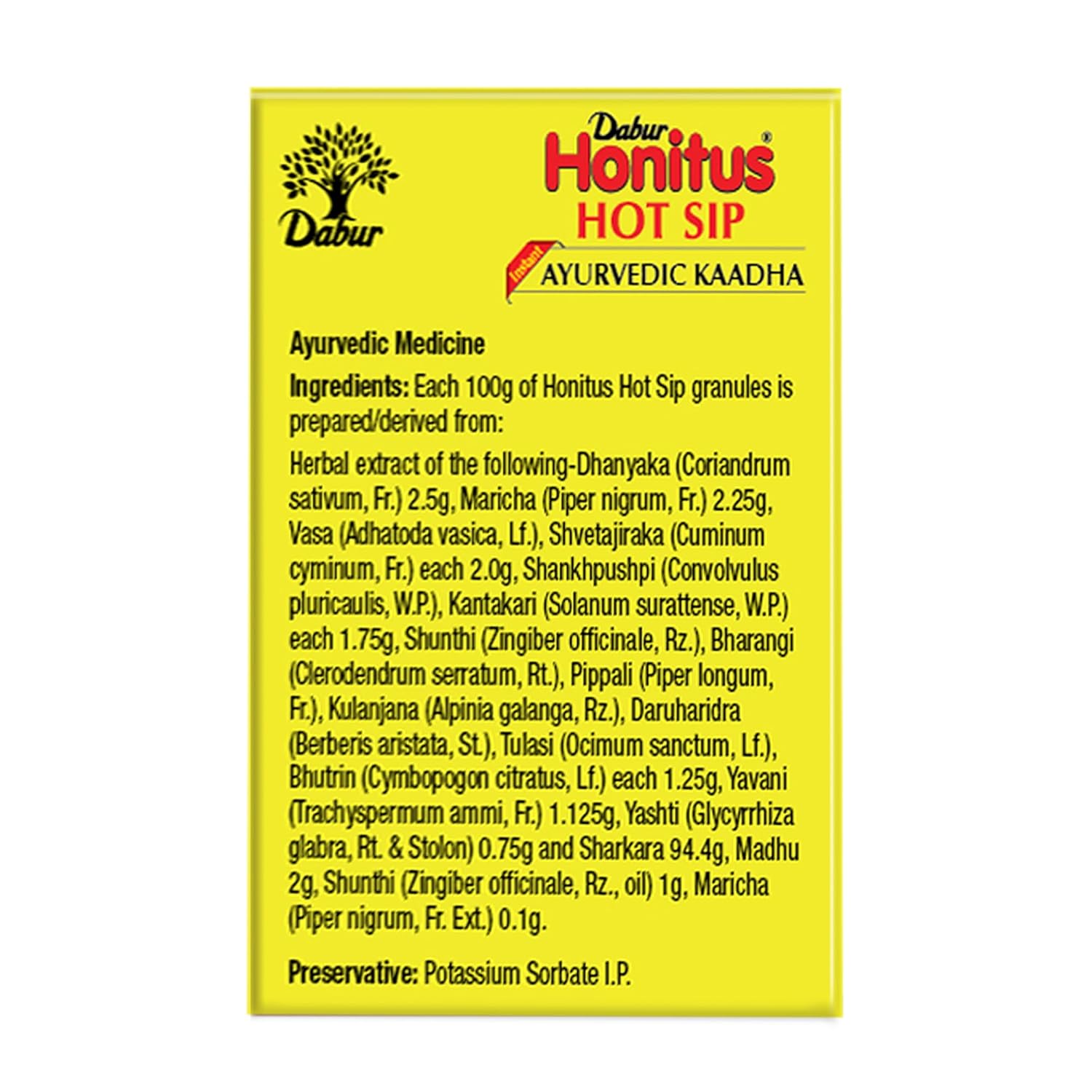 Dabur Honitus Hot Sip Ayurvedic Kaadha (4gm Each) – 30 Sachets cough , cold and viral care
