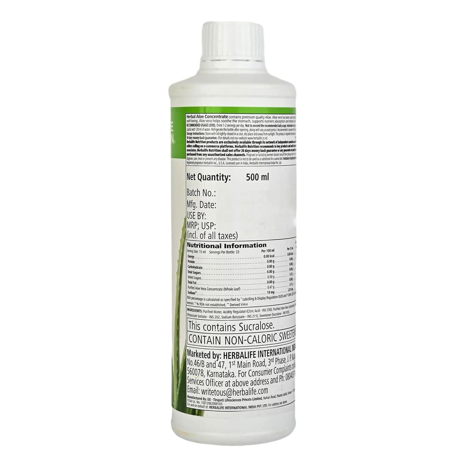 Herbalife Herbal Aloe Concentrate - Unflavoured - 500 ml