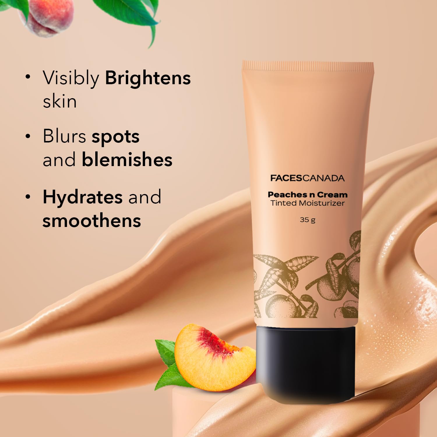FACES CANADA Peaches N Cream Tinted Moisturizer - Light 01, 35 g