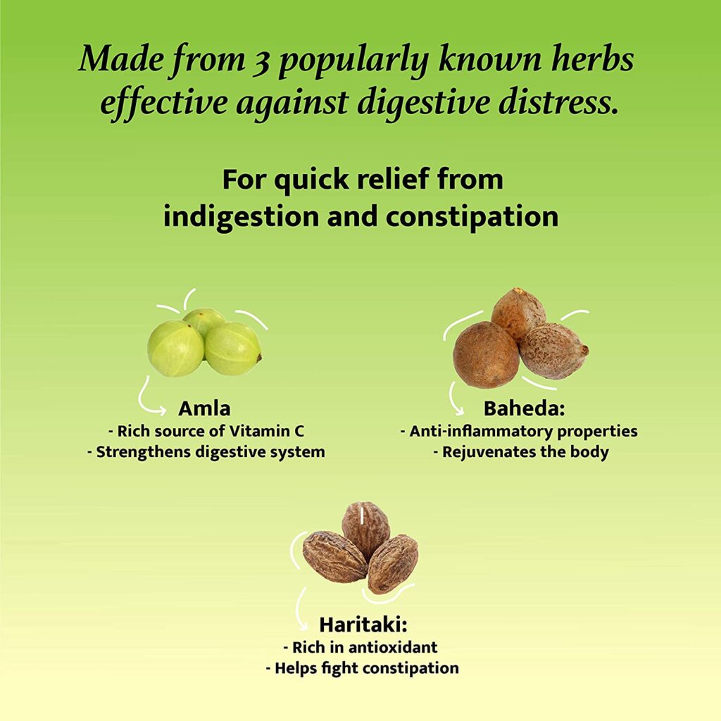 Baidyanath Triphala Churna – 500gms | For Constipation, Quick Acidity and Gas Relief