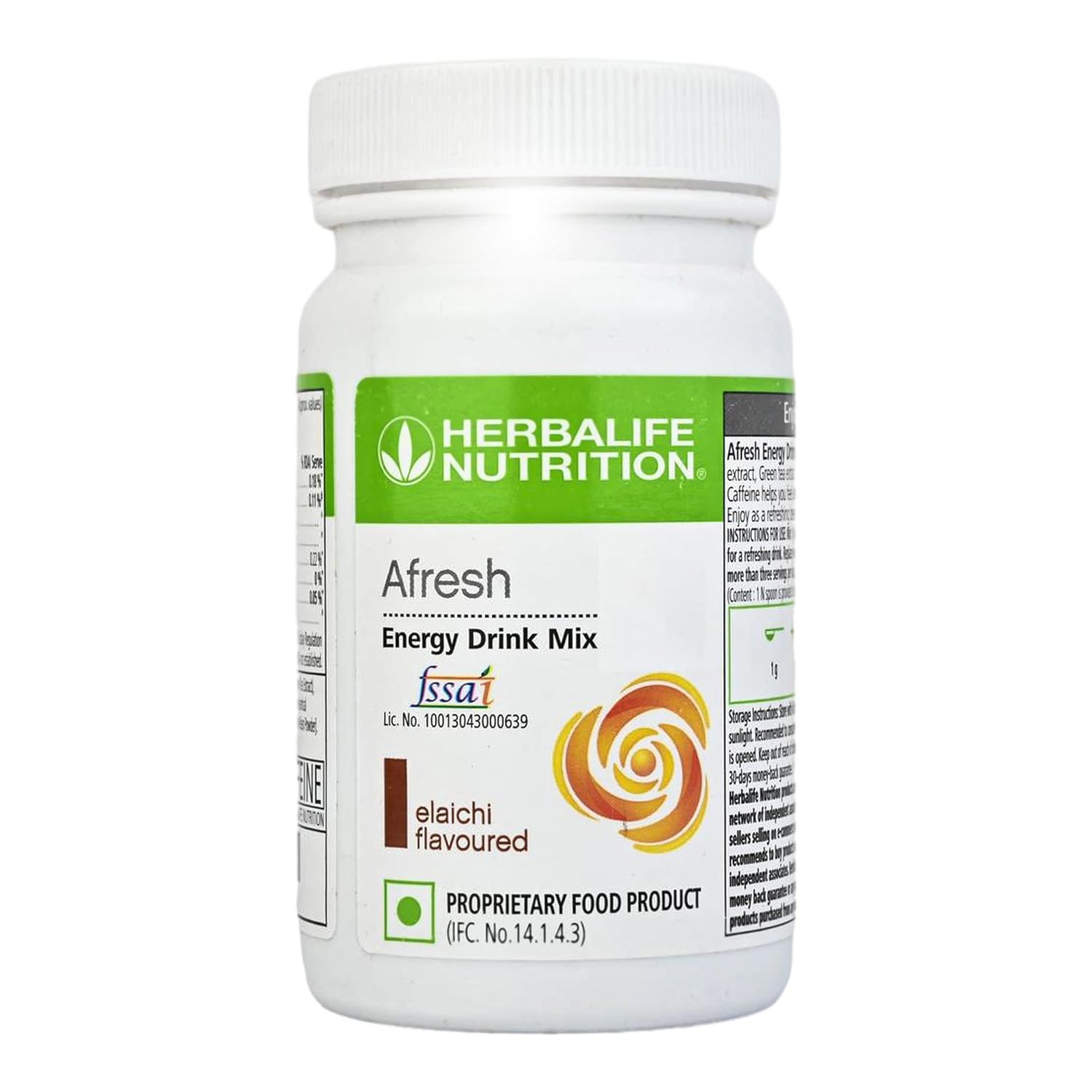 Herbalife Afresh Energy Drink Mix - 50 gm - Elaichi