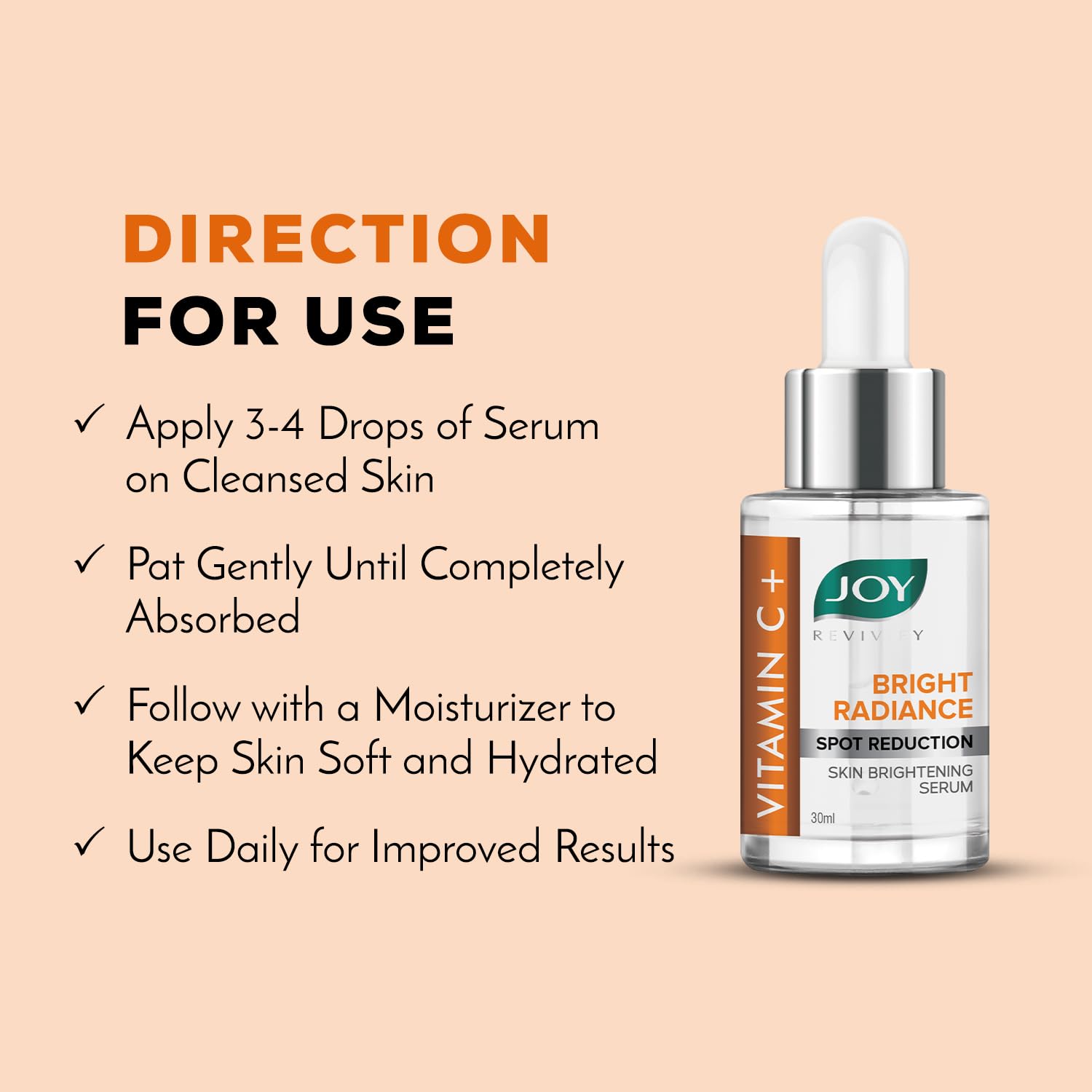 Joy Bright Radiance Vitamin C Face Serum for Skin Brightening 30ml