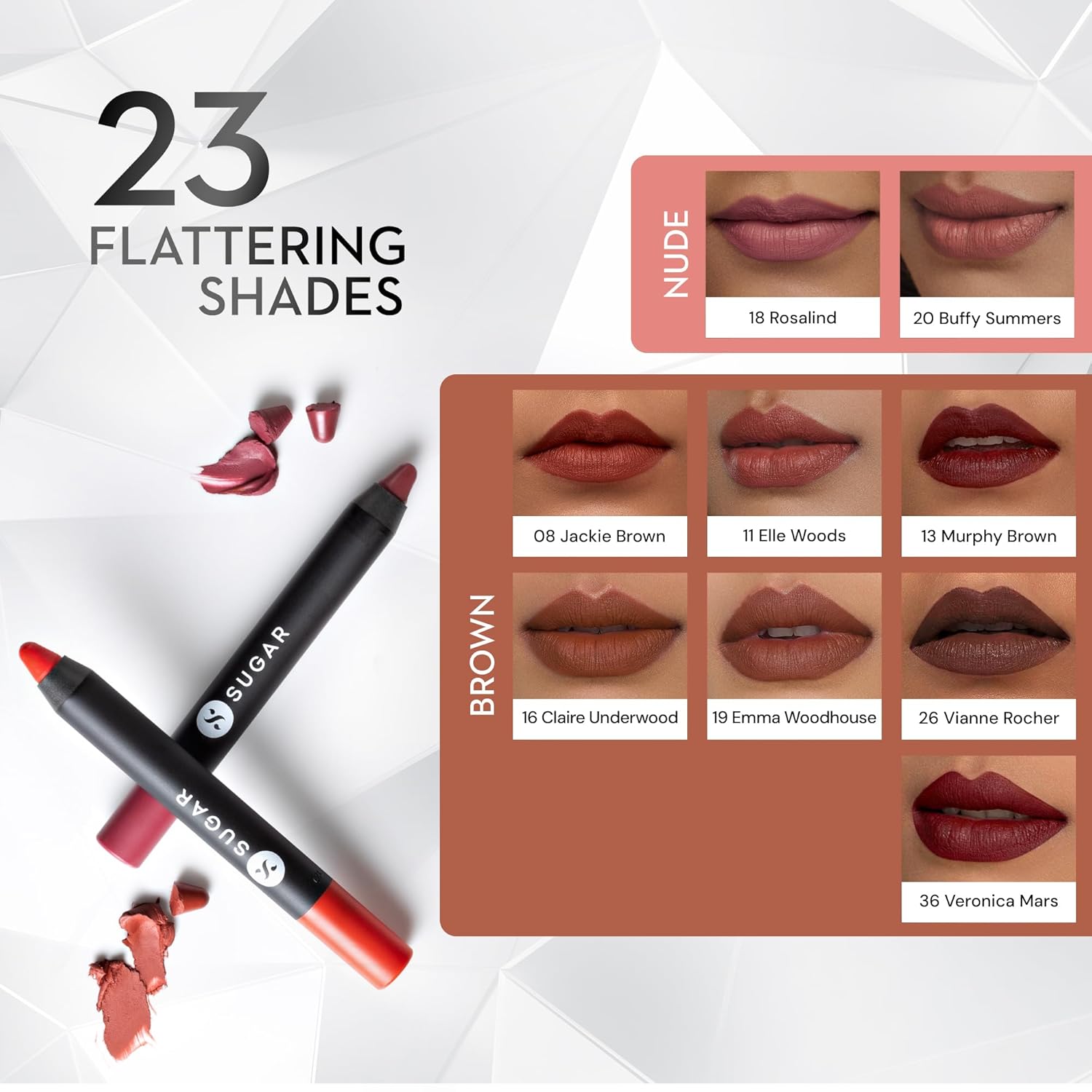 SUGAR Cosmetics Matte as Hell Crayon Lipsticks for Women | Lasts Up To 8+ Hours | Lip Crayon with Sharpener | 2.8gm - 35 Claire Redfield