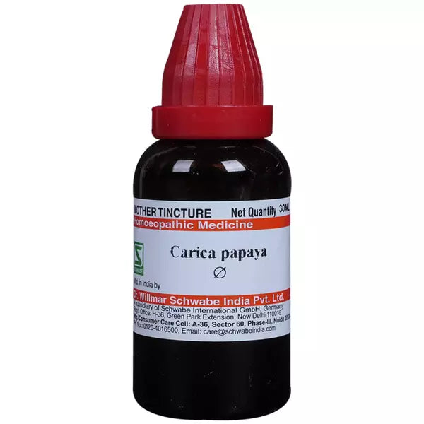 Dr Willmar Schwabe India Carica papaya Mother Tincture 1X (Q) (30ml) for urinary disorders indigestion
