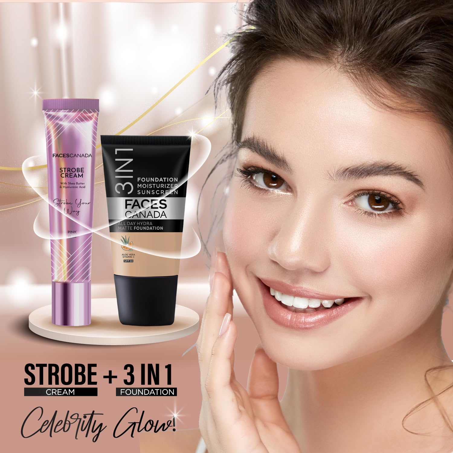 FACES CANADA Strobe Cream Mini- Pink, 18ml