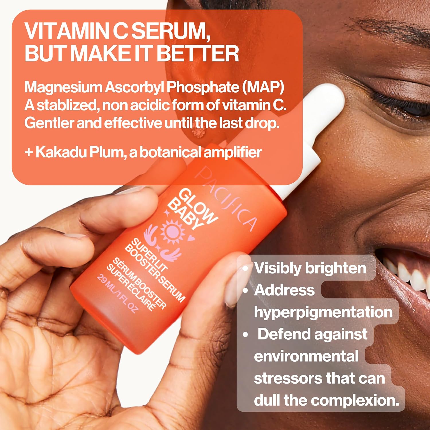 Pacifica Beauty Glow Baby Super Lit Booster Serum, Orange, 29ml