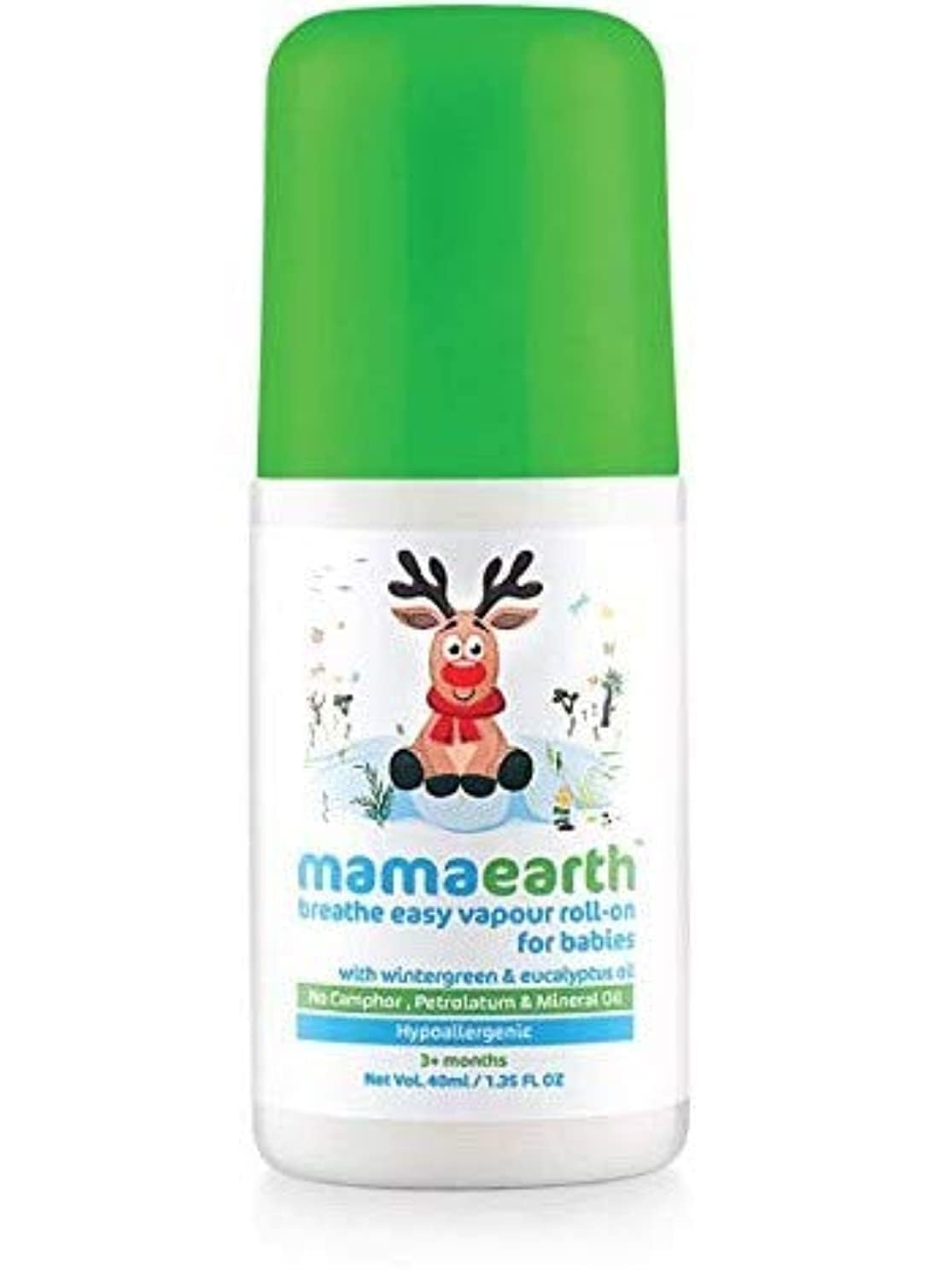 Mamaearth Baby Breathe Easy Vapour Roll-On For Relieves Congestion & Promotes Easy Breathing - 40 ml