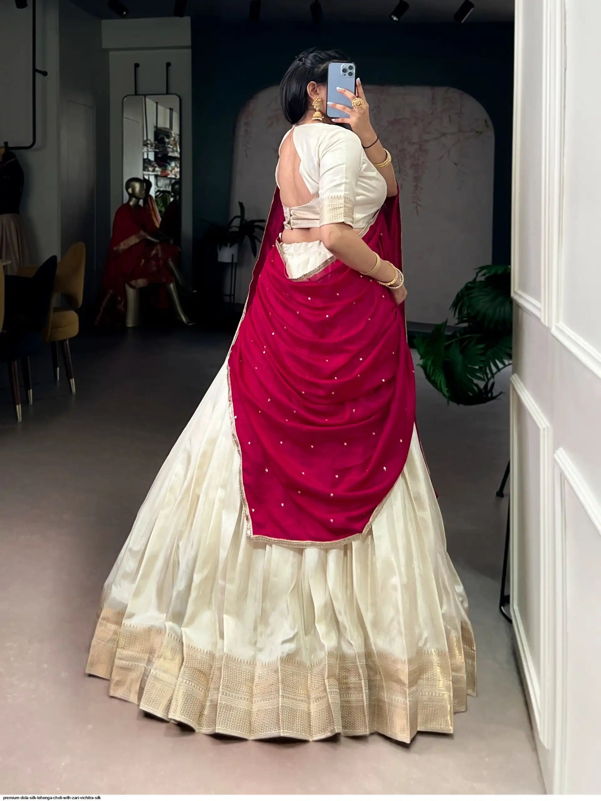 PREMIUM DOLA SILK LEHENGA CHOLI WITH ZARI VICHITRA SILK