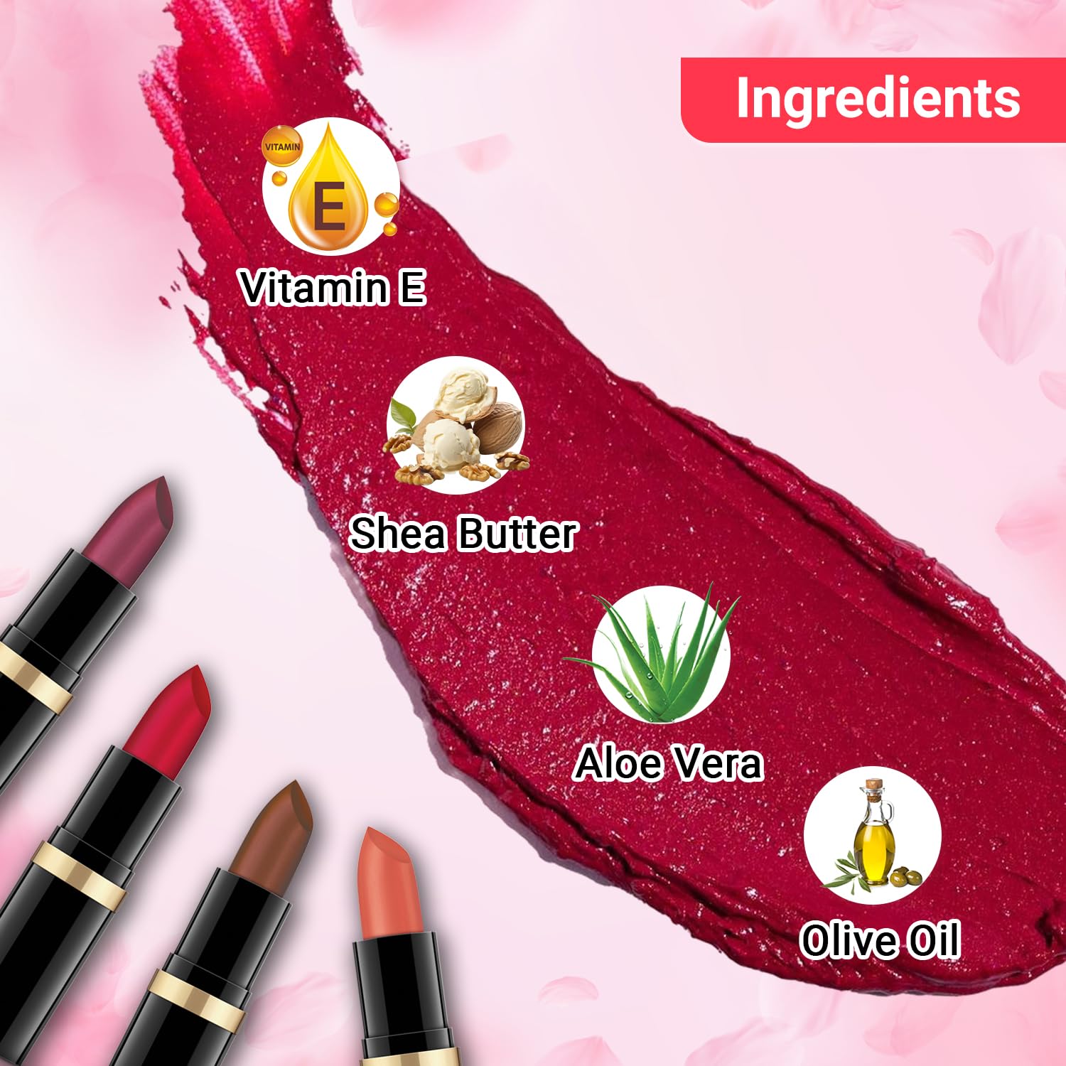 Iba Pure Lips Moisture Rich Lipstick for Women- A85 Pink Nectar, 4g