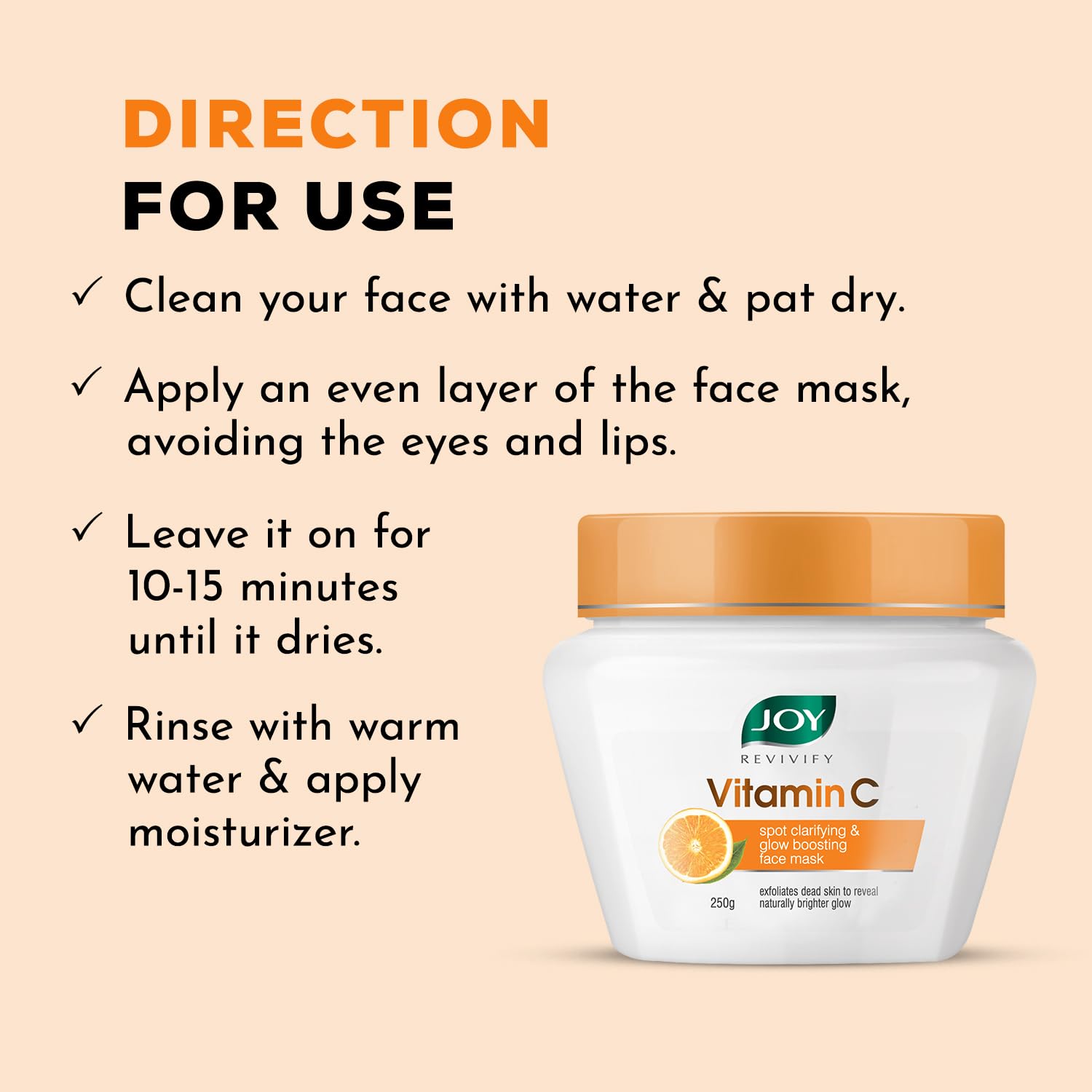 Joy Vitamin C Face Pack for Glowing Skin (250gm)