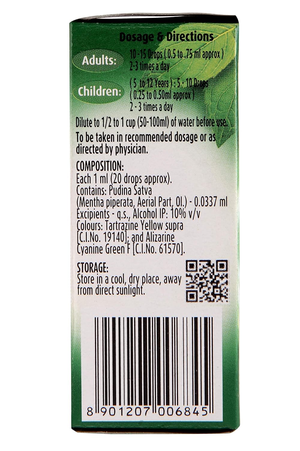 Dabur Ayurvedic Pudin Hara Drops (30ml) for relief from stomach ache, gas, and other digestion problems