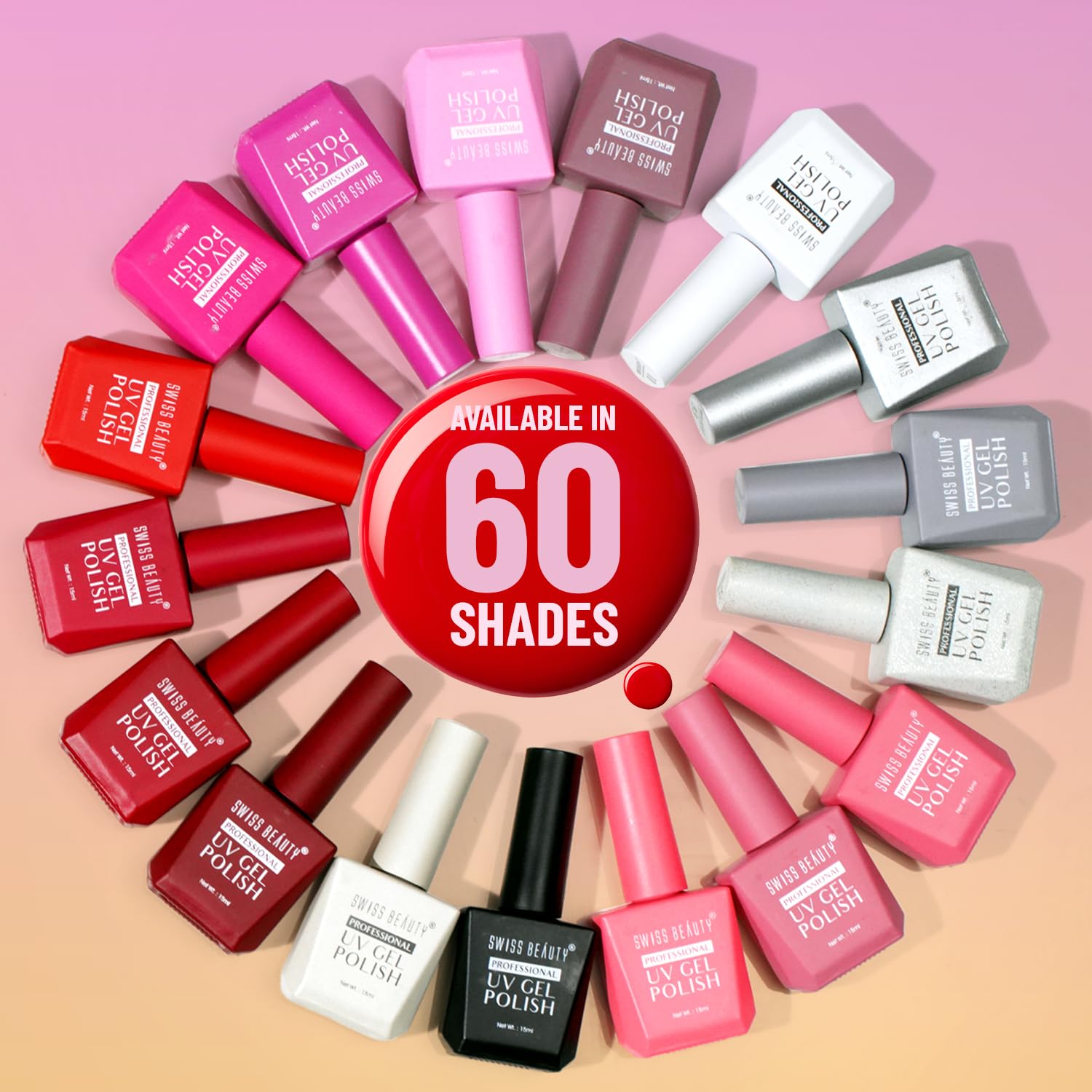 Swiss Beauty Professional Uv Gel Nail Polish, Matte Finish - (Shade-13, 15Ml)