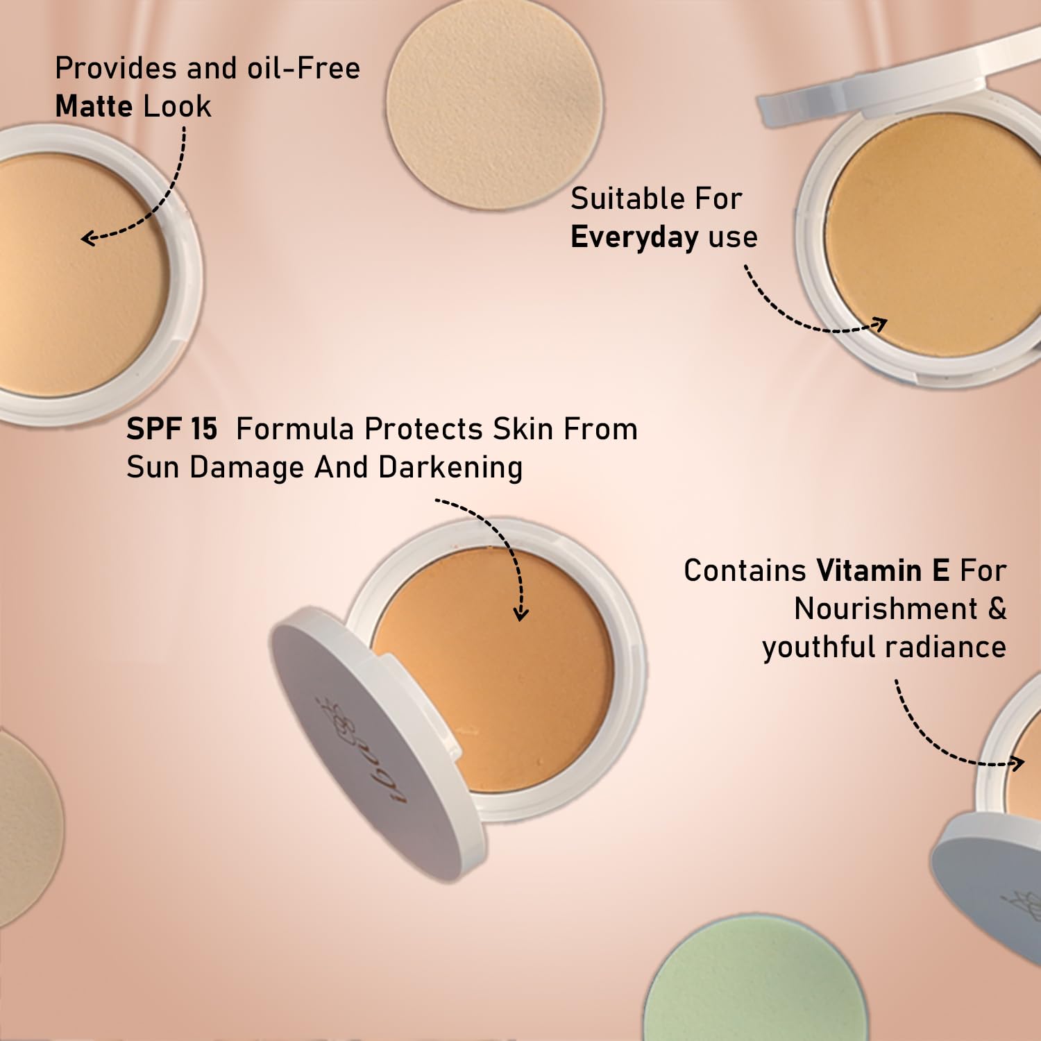 Iba Primer + Foundation + Compact Base Combo - Natural Beige | Long Lasting, Full Coverage Base Makeup
