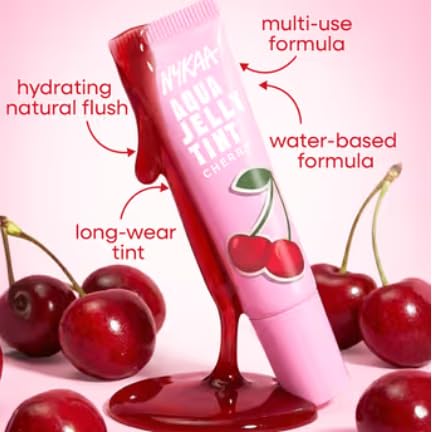 Nykaa Cosmetics Aqua Jelly Lip & Cheek Multi-use Water Tint - Cherry (10ml)