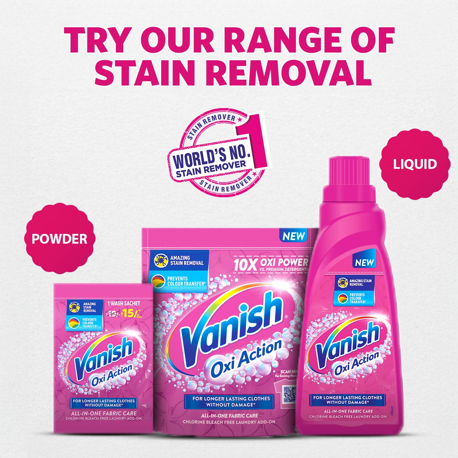 Vanish All in One Powder Detergent Booster - 100 g