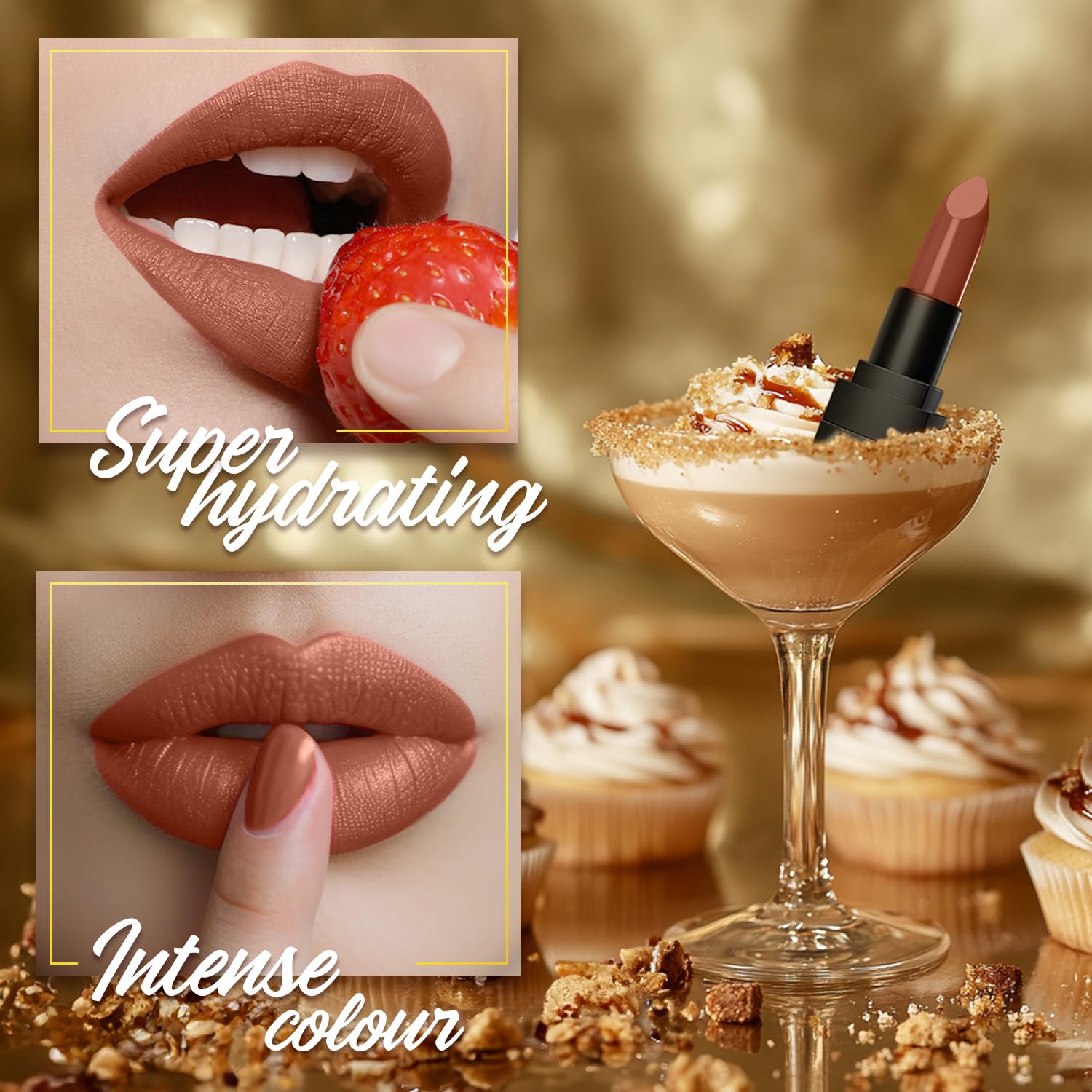 FACES CANADA Comfy Matte Wow Bullet Lipstick - Butterscotch Bliss (Nude) 4.2g | Smooth Matte Finish | Highly Pigmented | Long Lasting | Super Hydrating | Glides Effortlessly | One Swipe Application | Non Drying | No Cracking