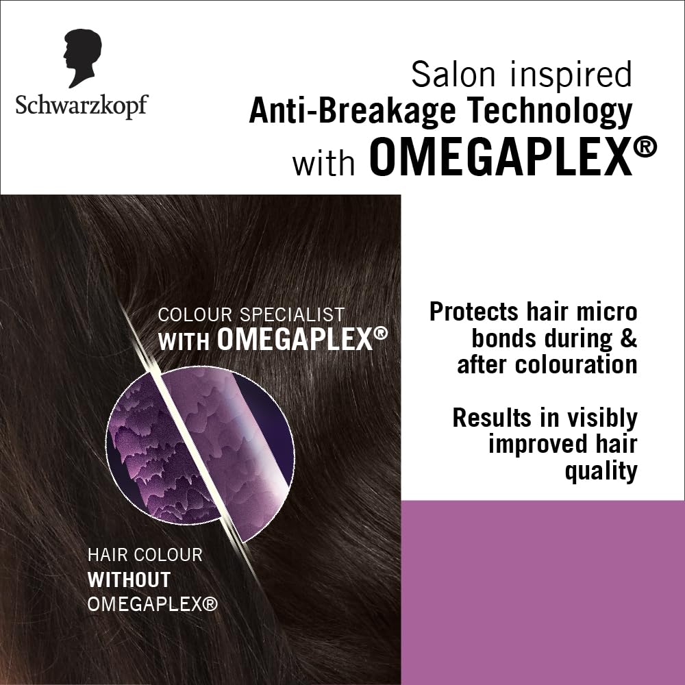 Schwarzkopf Colour Specialist At Home Permanent Hair Colour With Omegaplex Anti-Breakage Technology And Hyaluronic Acid With 2 After Colour Repair Masks For Softer Hair, 3.0 Imperial Brown 165ml