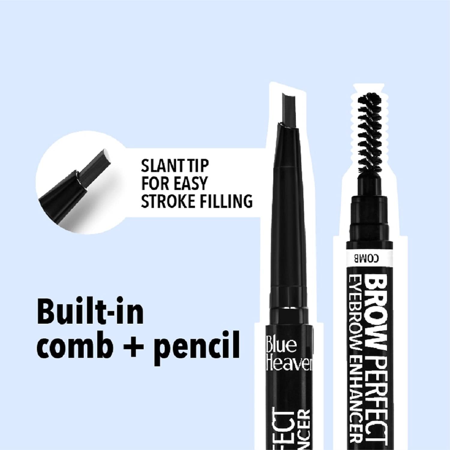 Blue Heaven Brow Perfect Eyebrow Enhancer Pencil & Styler, Honey Brown, 0.30gm