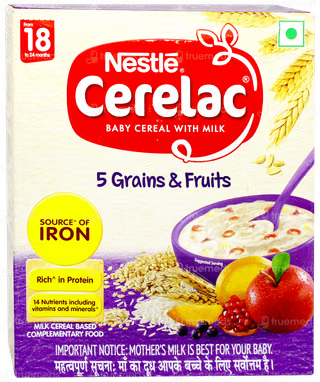 Nestle Cerelac 5 Grains & Fruits From 18 To 24 Months Baby Cereal 300gm