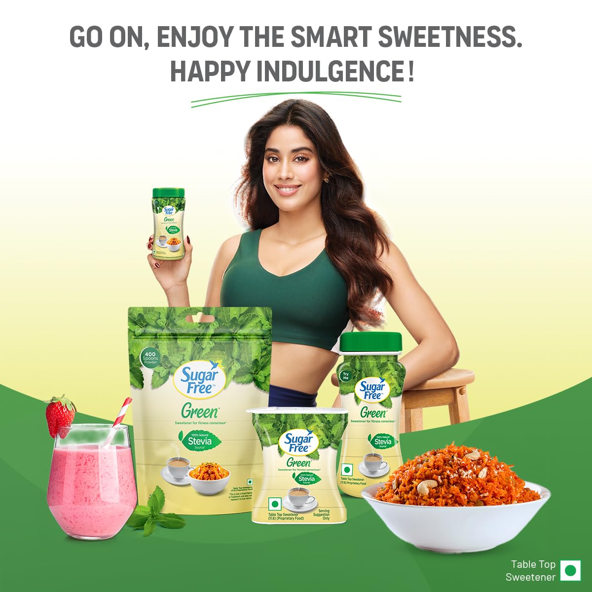 Sugar Free Green Stevia Pouch 400 g