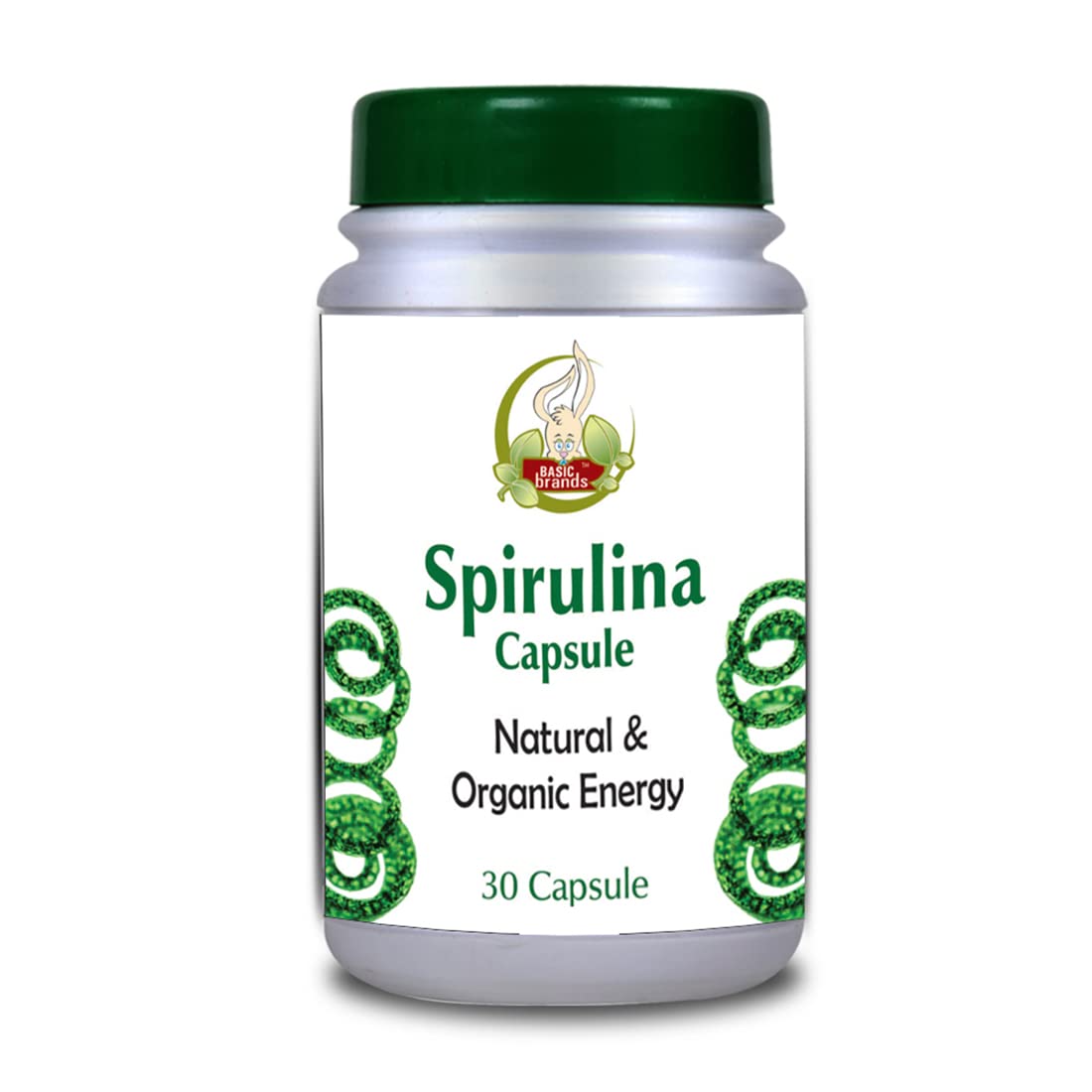 Basic Ayurveda Spirulina Capsule 30 Capsules For energy and metabolism booster, weight management