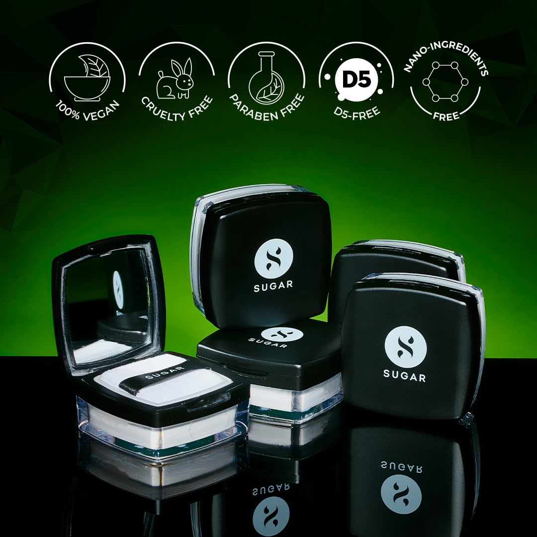 SUGAR All Set To Go Translucent Powder for shine constrol | Matte Loose Setting Powder | Blurs Pores & Fine Lines | 7gm