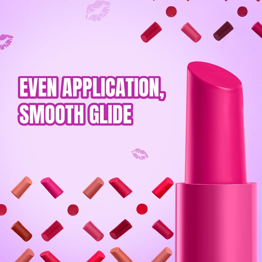Elle 18 Color Pops Matte, Brown Temptation, Matte Finish, Moisturising Bullet Lipstick, Infused with Shea Butter and Jojoba Oil| 4.3g