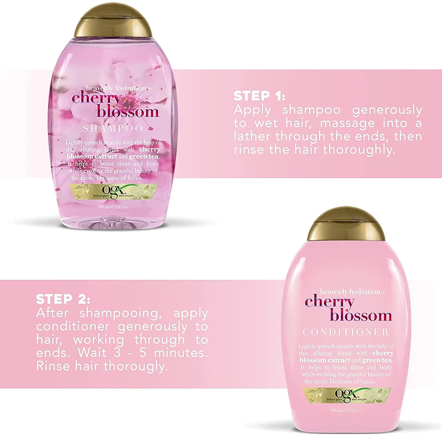 OGX Heavenly Hydration Cherry Blossom Shampoo 385ml
