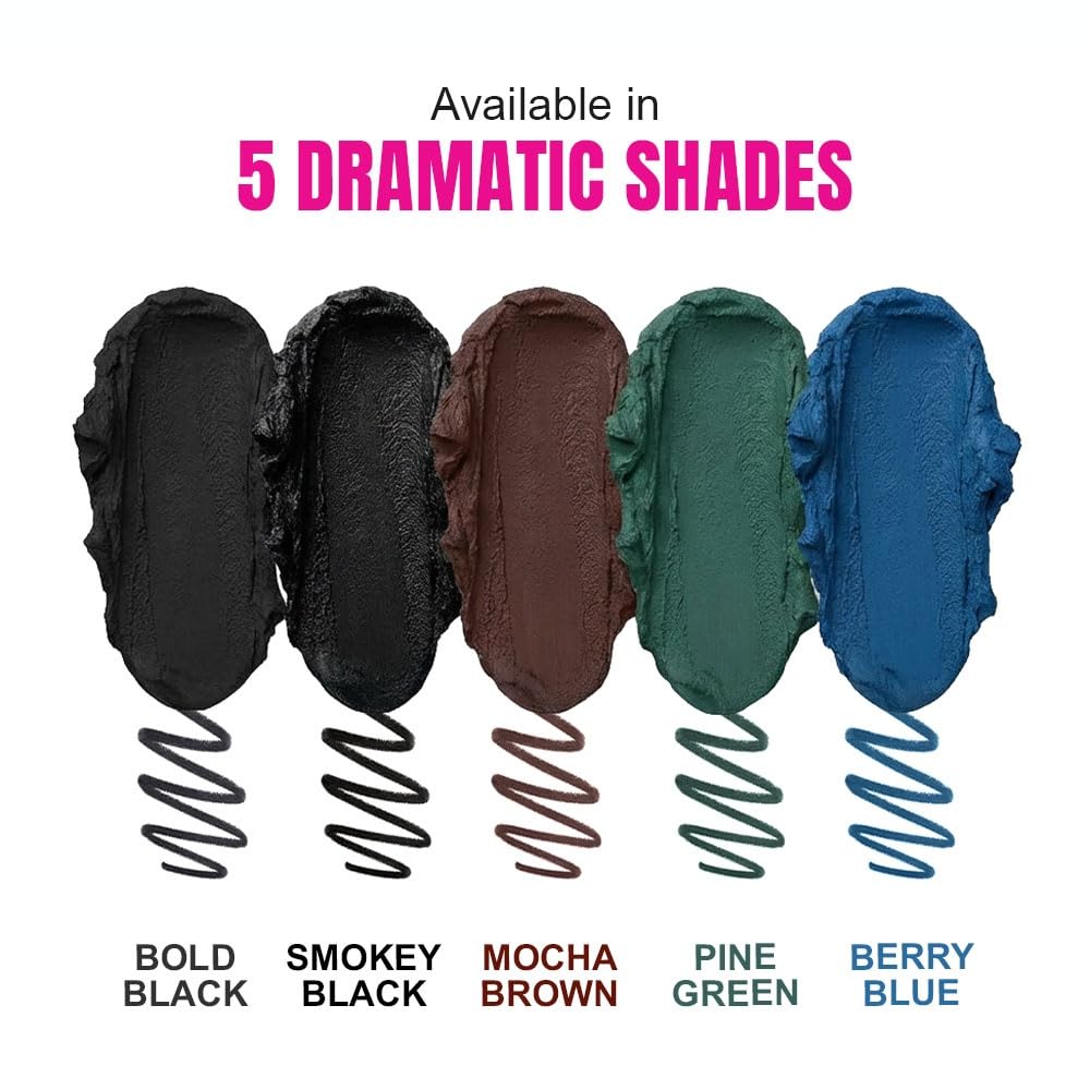 Elle 18 Eye Drama Kajal|| Super Black- Smudge-Proof|| Waterproof|| 0.35 g