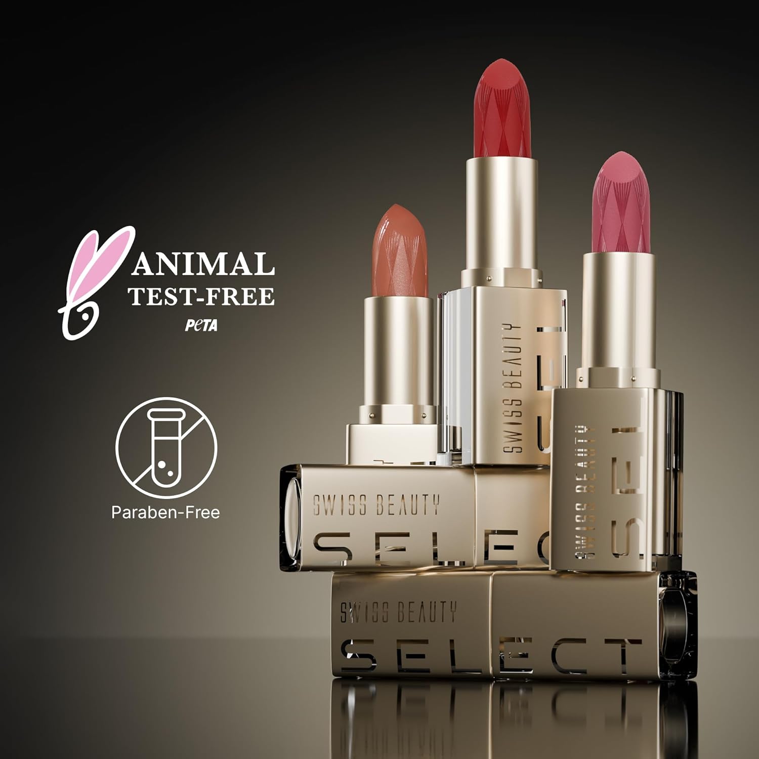 Swiss Beauty Select Crème Touch Hydrating Lipstick | With Vitamin E and Tea Tree Oil | High -shine finish | shade- Pleasing Pink, 3g |