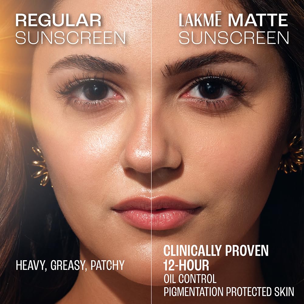 Lakme SPF 50 PA++++ Sunscreen Lotion for Bright Skin | In Vivo Tested | UVA UVB Blue Light Protection | Water light| No White Cast | Niacinamide| For All Skin Types | 50 ml