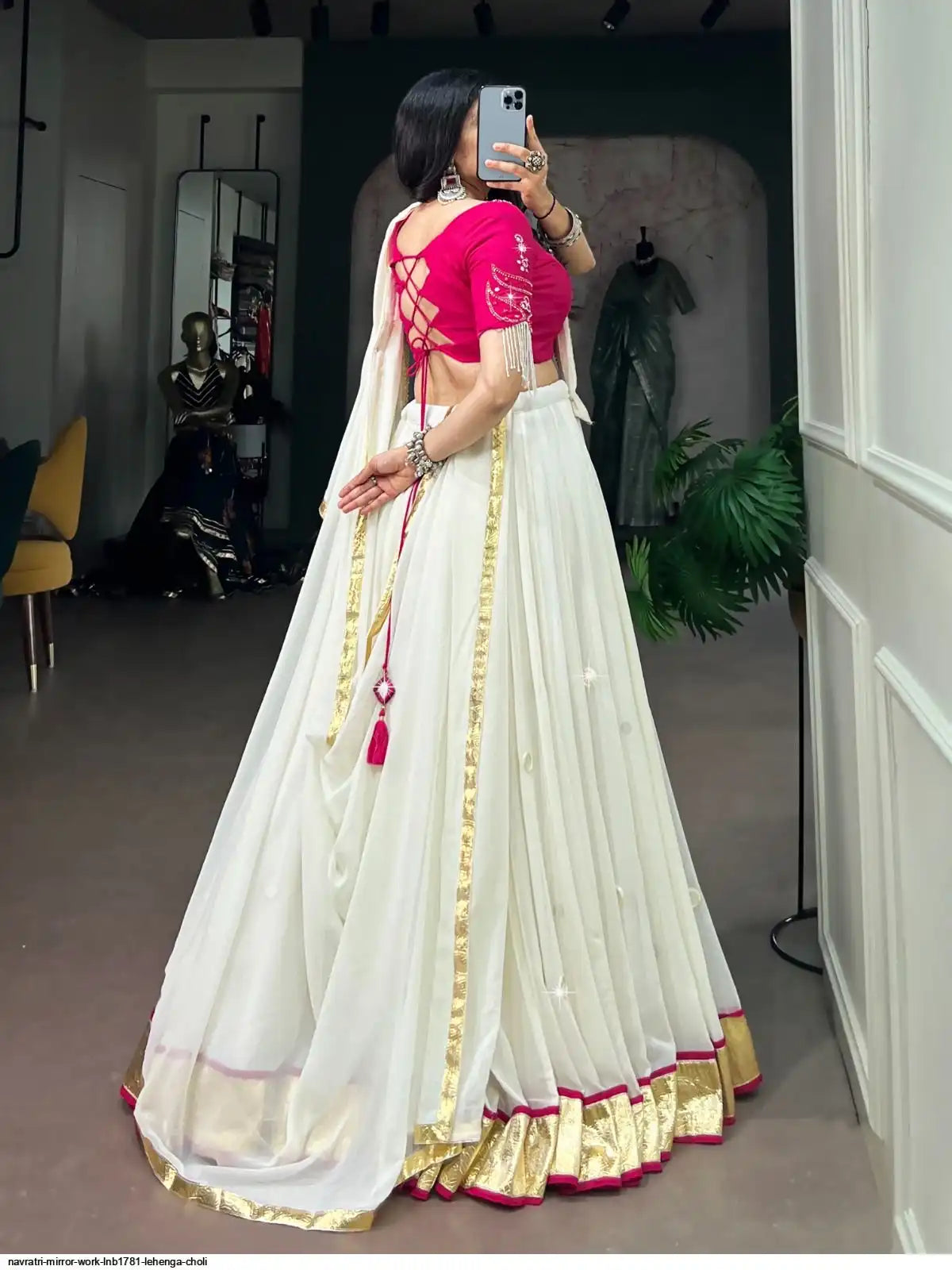 NAVRATRI MIRROR WORK LNB1781 LEHENGA CHOLI