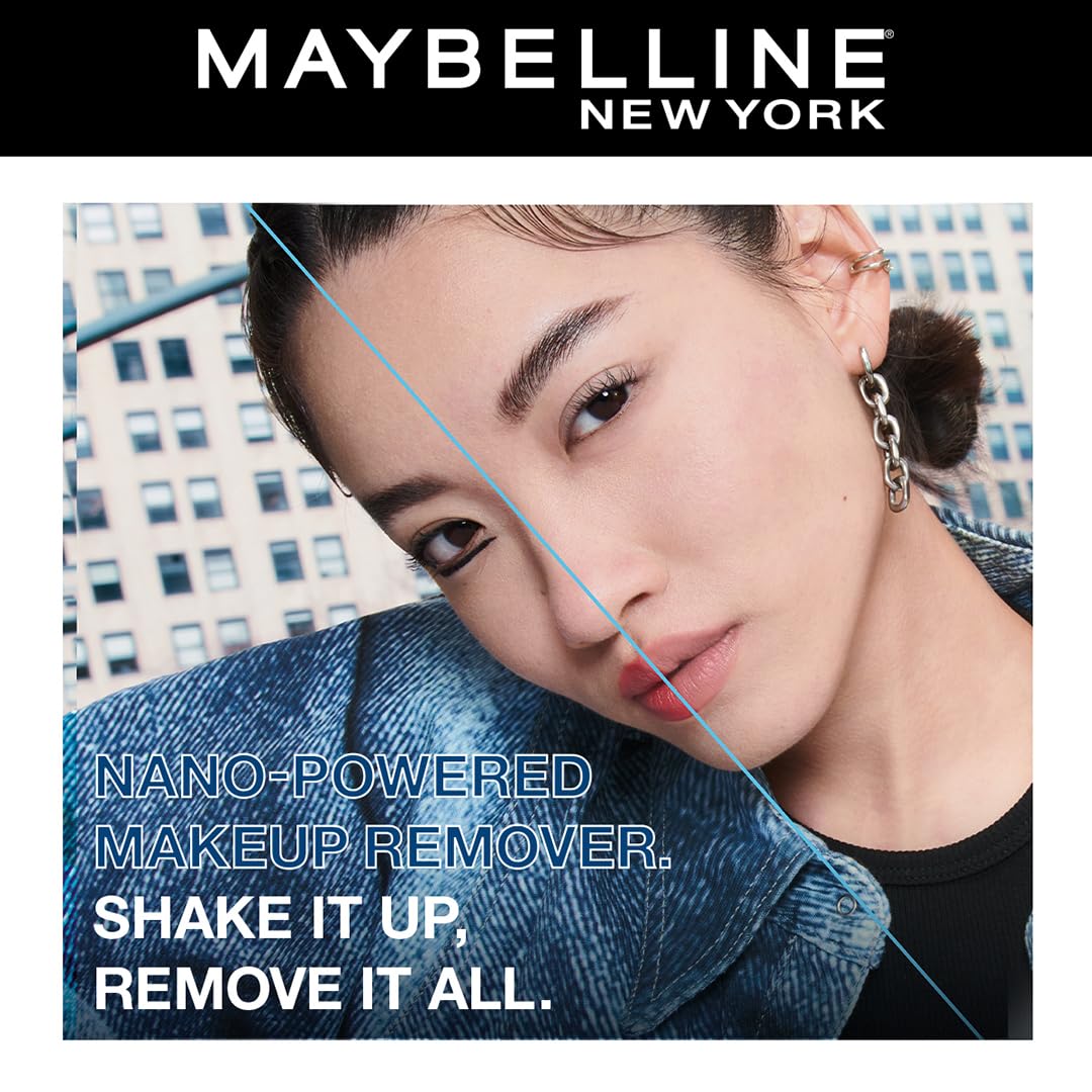 Maybelline New York Biphase Eye + Lip Makeup Remover, 2X More Effective and Fragrance Free Easy to Use Makeup Remover, Water-proof Make-up Remover With Addition of Pro-Vitamin B5 | 40 ml