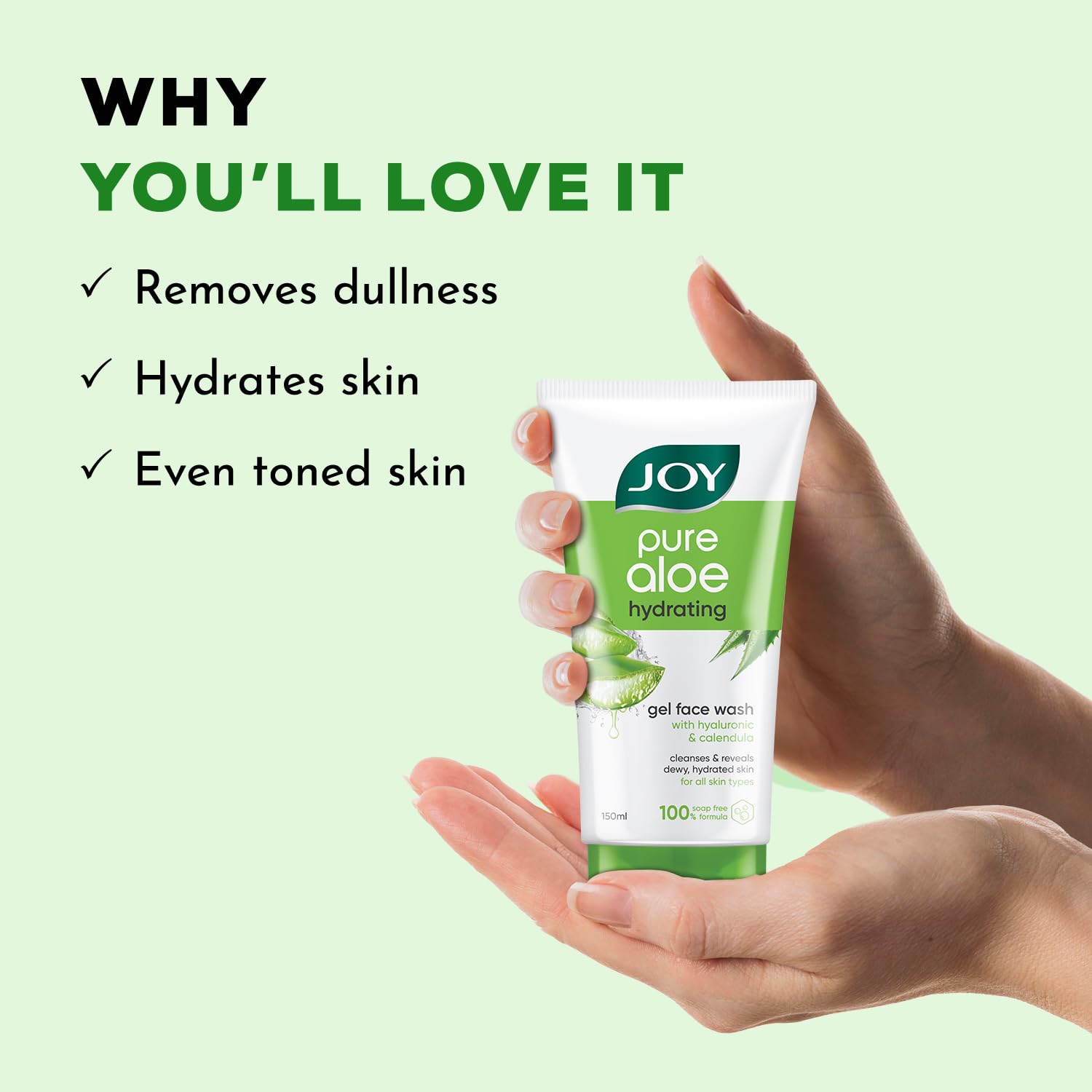 Joy Hydrating Aloe Vera Face Wash for Summers | Controls Excess Oil & Removes Dirt 150ml