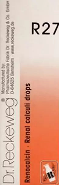 Dr. Reckeweg R27 Renocalcin Renal calculi Drops – 22ml for kidney functions urinary system