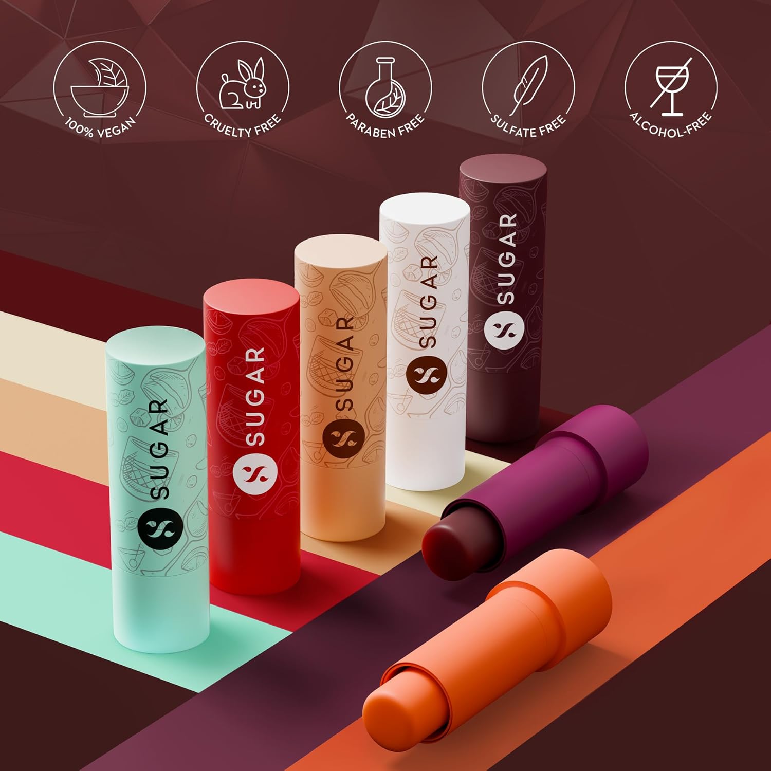 SUGAR Cosmetics Tipsy Lips Moisturing Balm with Vitamin E, Shea Butter and Jojoba Oil | Tinted Lip Balm with SPF | Lip Protection & Nourishment | 4.5gm - 04 L.I.I.T