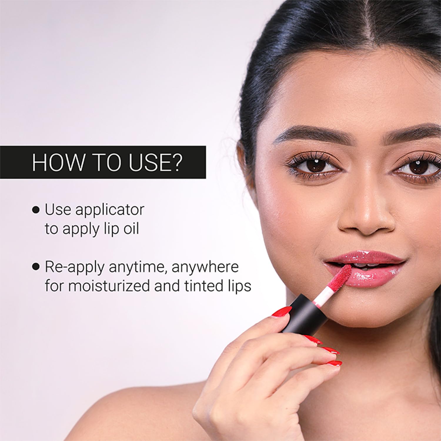Iba Must Have High Shine Lip Oil with Vitamin C for Making Lips Brighter and Pinker Shade - 01 Raspberry Twist, 2.6ml